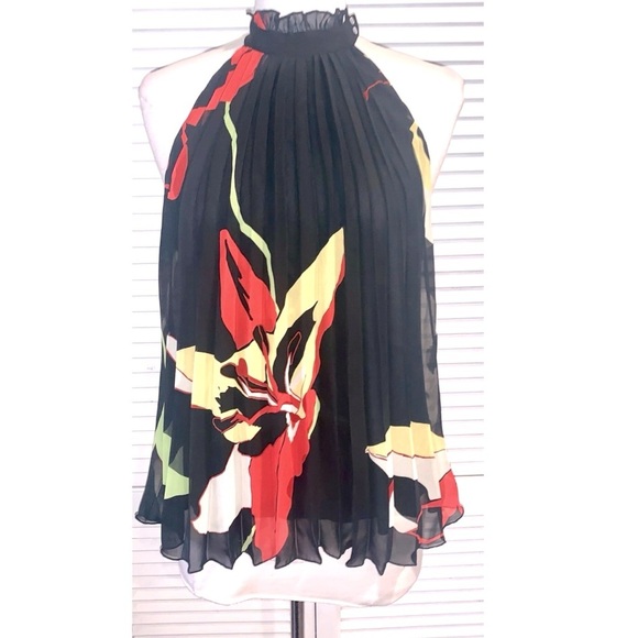 Jonathan Martin Black Floral Blouse - Picture 1 of 9